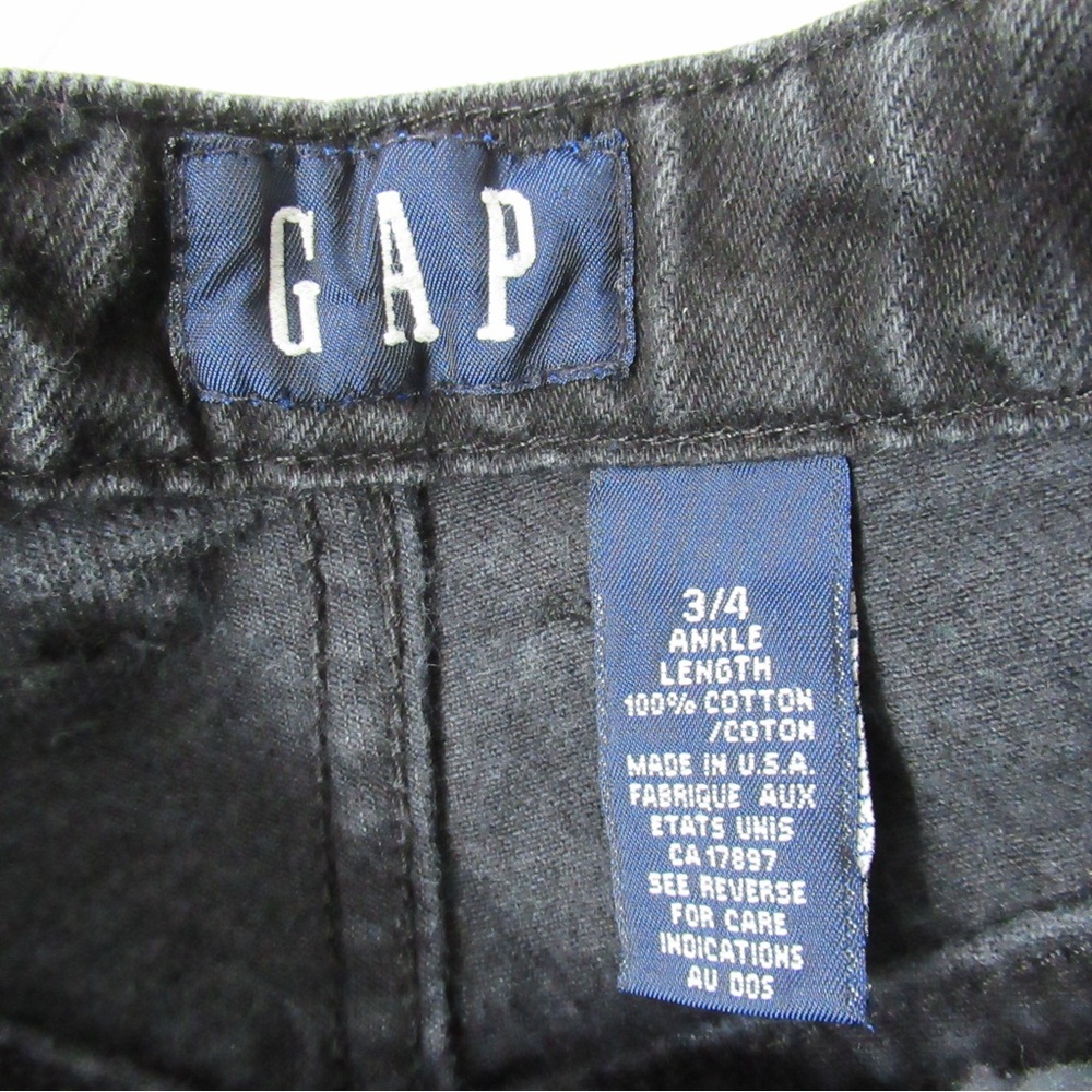 Gap Vintage Washed Black Ankle Length Denim Jeans Size 3/4 - Picture 6 of 16